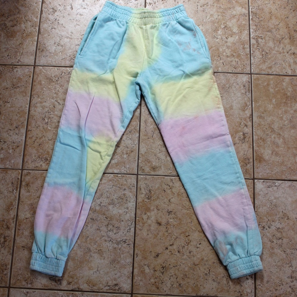Frankie's Bikinis Aiden Sweatpants Rainbow Tie Dye